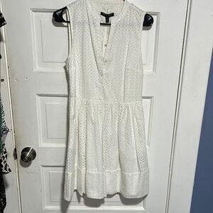 Banana Republic Elegant White Sleeveless Dress